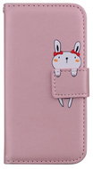 TopQ Pouzdro Samsung A13 knížkové růžové s králíčkem 84291 - Phone Cover