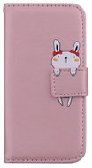 TopQ Pouzdro Xiaomi Redmi Note 9 knížkové růžové s králíčkem 84230 - Phone Cover