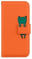 TopQ Pouzdro Xiaomi Redmi Note 9 knížkové oranžové s žabkou 84229 - Phone Cover