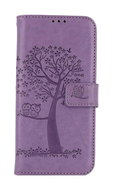 TopQ Pouzdro Samsung A54 5G knížkové Světle fialový strom sovičky 93581 - Phone Cover