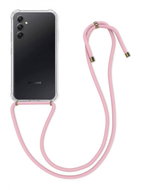 TopQ Kryt Samsung A34 s růžovou šňůrkou průhledný 93374 - Phone Cover