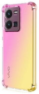 TopQ Kryt Vivo Y35 silikon Shock duhový růžovo-žlutý 86092 - Phone Cover