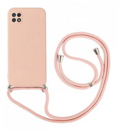 TopQ Kryt Samsung A22 5G růžový se šňůrkou 92969 - Phone Cover