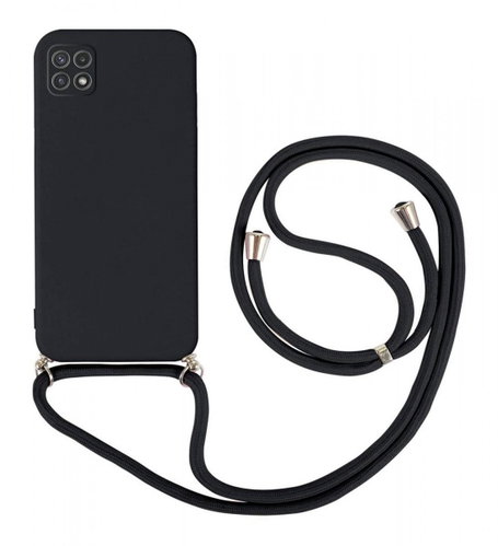 TopQ Kryt Samsung A22 5G černý se šňůrkou 92965 - Phone Cover - Main image