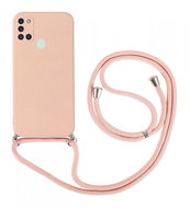 TopQ Kryt Samsung A21s růžový se šňůrkou 92949 - Phone Cover