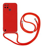 TopQ Kryt Realme C21Y červený se šňůrkou 92881 - Phone Cover