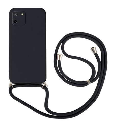 TopQ Kryt Realme C11 černý se šňůrkou 92872 - Phone Cover - Main image