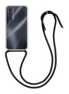 TopQ Kryt Motorola Edge 20 s černou šňůrkou průhledný 92832 - Phone Cover