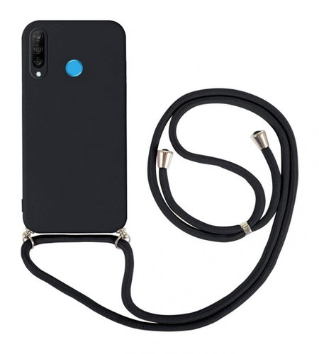 TopQ Kryt Huawei P30 Lite černý se šňůrkou 92652 - Phone Cover - Main image