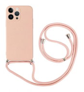 TopQ Kryt iPhone 14 Pro růžový se šňůrkou 92648 - Phone Cover