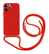 TopQ Kryt iPhone 14 Pro červený se šňůrkou 92647 - Phone Cover