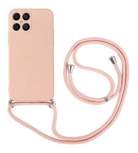 TopQ Kryt Honor X8 růžový se šňůrkou92633 - Phone Cover - Main image
