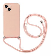 TopQ Kryt iPhone 13 Mini růžový se šňůrkou 92579 - Phone Cover