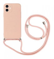 TopQ Kryt iPhone 12 Mini růžový se šňůrkou 92509 - Phone Cover
