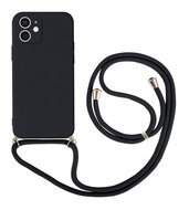 TopQ Kryt iPhone 12 Mini černý se šňůrkou 92508 - Phone Cover