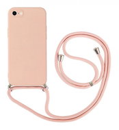 TopQ Kryt iPhone 8 růžový se šňůrkou 92476 - Phone Cover