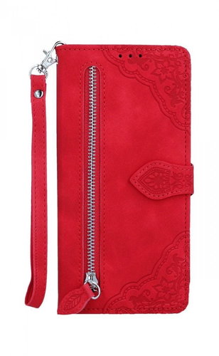 TopQ Pouzdro Xiaomi Redmi Note 9 Pro knížkové se zipem červené 84204 - Phone Case - Main image
