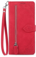 TopQ Pouzdro Xiaomi Redmi Note 10 Pro knížkové se zipem červené 84250 - Phone Case