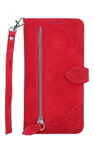 TopQ Pouzdro Xiaomi Redmi Note 11 knížkové se zipem červené 84225 - Phone Case - Main image