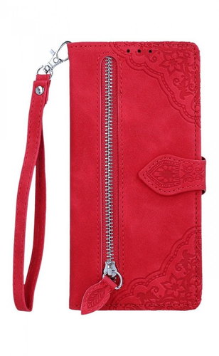 TopQ Pouzdro Xiaomi Redmi Note 11 Pro knížkové se zipem červené 84219 - Phone Case - Main image