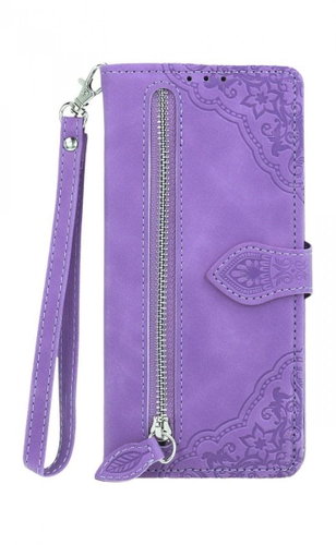 TopQ Pouzdro Xiaomi Redmi Note 11 Pro knížkové se zipem fialové 84216 - Phone Case - Main image