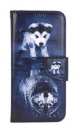 TopQ Pouzdro Samsung A34 knížkové Odraz vlka 94081 - Phone Case
