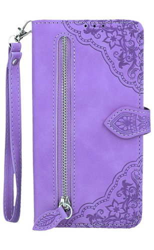 TopQ Pouzdro Samsung A53 5G knížkové se zipem fialové 93153 - Phone Case - Main image