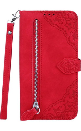 TopQ Pouzdro Samsung A53 5G knížkové se zipem červené 93150 - Phone Case - Main image