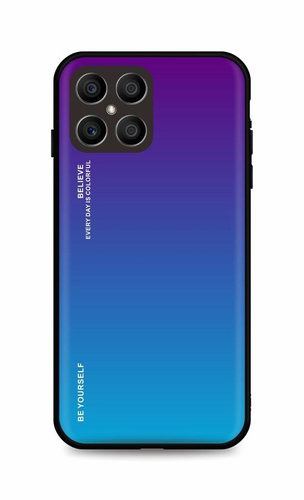 TopQ Kryt LUXURY Honor X8 pevný duhový purpurový 92626 - Phone Cover - Main image