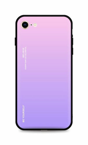 TopQ Kryt LUXURY iPhone 8 pevný duhový růžový 92468 - Phone Cover - Main image