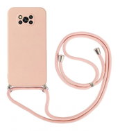 TopQ Kryt Xiaomi Poco X3 růžový se šňůrkou 93943 - Phone Cover