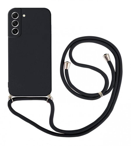 TopQ Kryt Samsung S21 FE černý se šňůrkou 93435 - Phone Cover - Main image