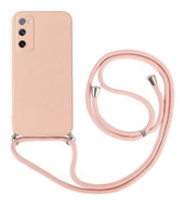 TopQ Kryt Samsung S20 FE růžový se šňůrkou 93411 - Phone Cover