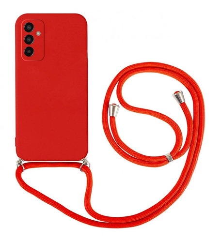 TopQ Kryt Samsung M13 červený se šňůrkou 93405 - Phone Cover - Main image