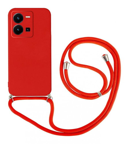 TopQ Kryt Vivo Y35 červený se šňůrkou 93962 - Phone Cover - Main image