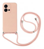 TopQ Kryt Vivo Y35 růžový se šňůrkou 93946 - Phone Cover