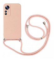 TopQ Kryt Xiaomi 12 ružový so šnúrkou 93914 - Kryt na mobil