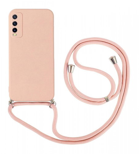 TopQ Kryt Vivo Y20s růžový se šňůrkou 93910 - Phone Cover - Main image