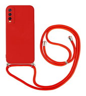 TopQ Kryt Vivo Y20s červený se šňůrkou 93908 - Phone Cover