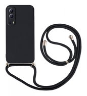 TopQ Kryt Vivo Y52 5G černý se šňůrkou 93955 - Phone Cover