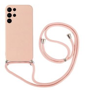 TopQ Kryt Samsung S22 Ultra růžový se šňůrkou 93472 - Phone Cover