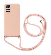 TopQ Kryt Xiaomi Redmi Note 11S růžový se šňůrkou 93114 - Phone Cover