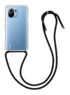 TopQ Kryt Xiaomi Mi 11 Lite s černou šňůrkou průhledný 93936 - Kryt na mobil