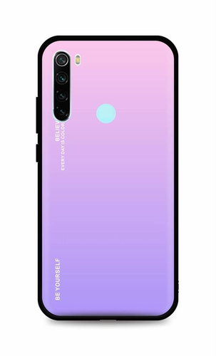 TopQ Kryt LUXURY Xiaomi Redmi Note 8 pevný duhový růžový 93527 - Phone Cover - Main image