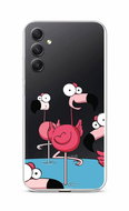 TopQ Kryt Samsung A34 Cartoon Flamingos 93185 - Phone Cover