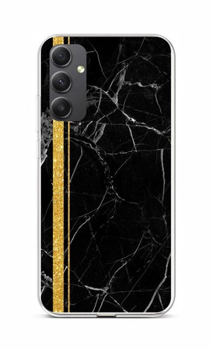 TopQ Kryt STYLE Samsung A34 Mramor černo-zlatý 93207 - Phone Cover - Main image