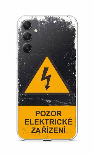 TopQ Kryt Samsung A34 Pozor elektrické zařízení 93199 - Phone Cover - Main image