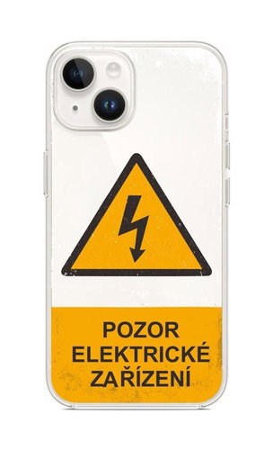 TopQ Kryt iPhone 14 Pozor elektrické zařízení 92594 - Phone Cover - Main image