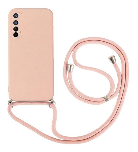 TopQ Kryt Realme 7 růžový se šňůrkou 94249 - Phone Cover - Main image