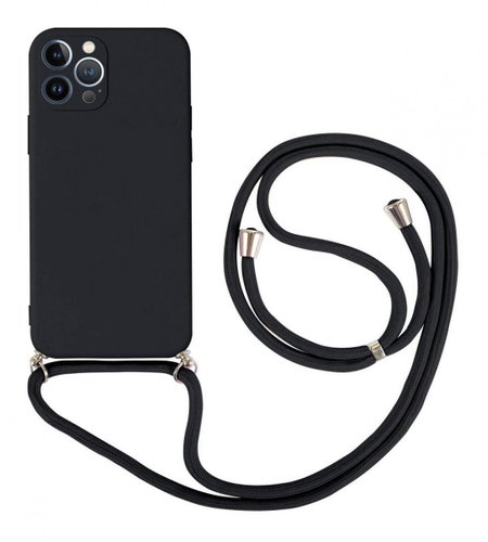 TopQ Kryt iPhone 13 Pro černý se šňůrkou 94244 - Phone Cover - Main image